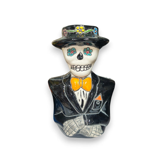 Talavera Skeleton Planter | Day of the Dead Ceramic Pot