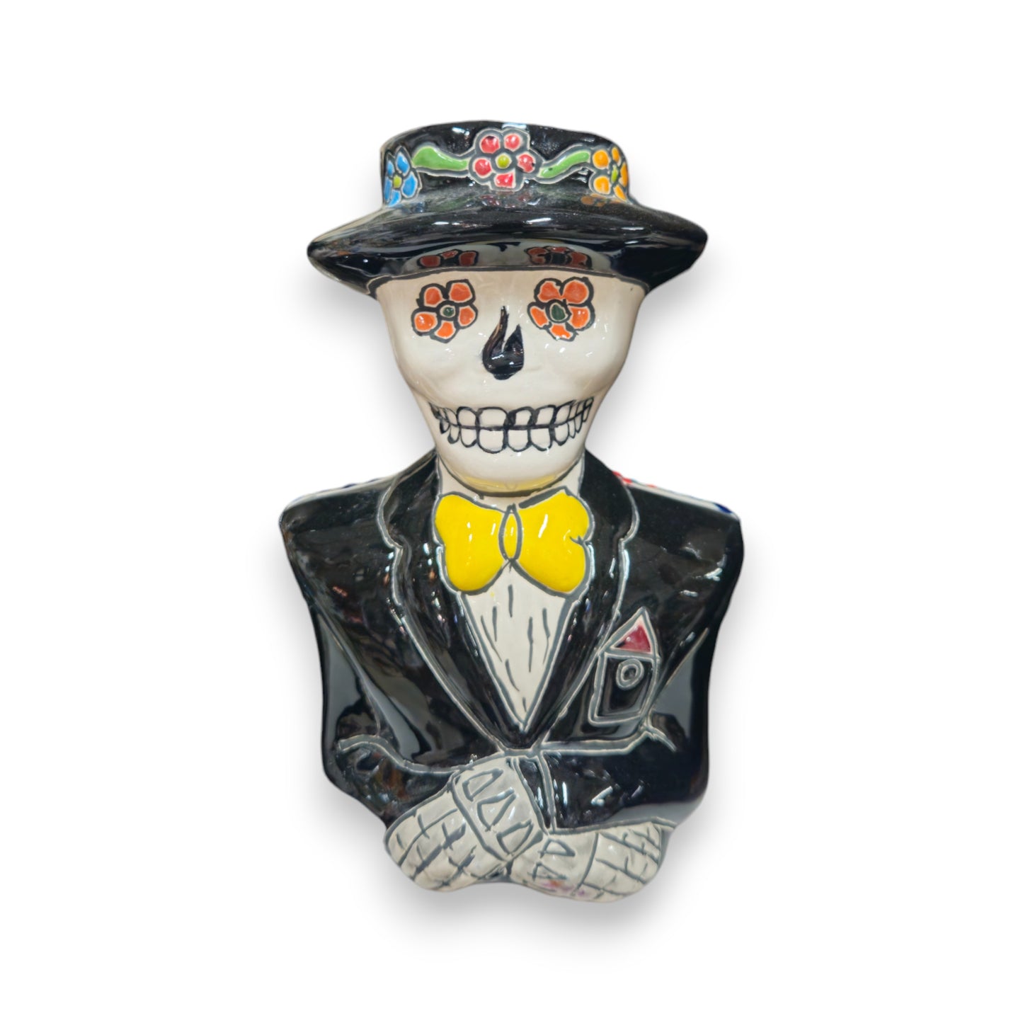 Talavera Skeleton Planter | Day of the Dead Ceramic Pot