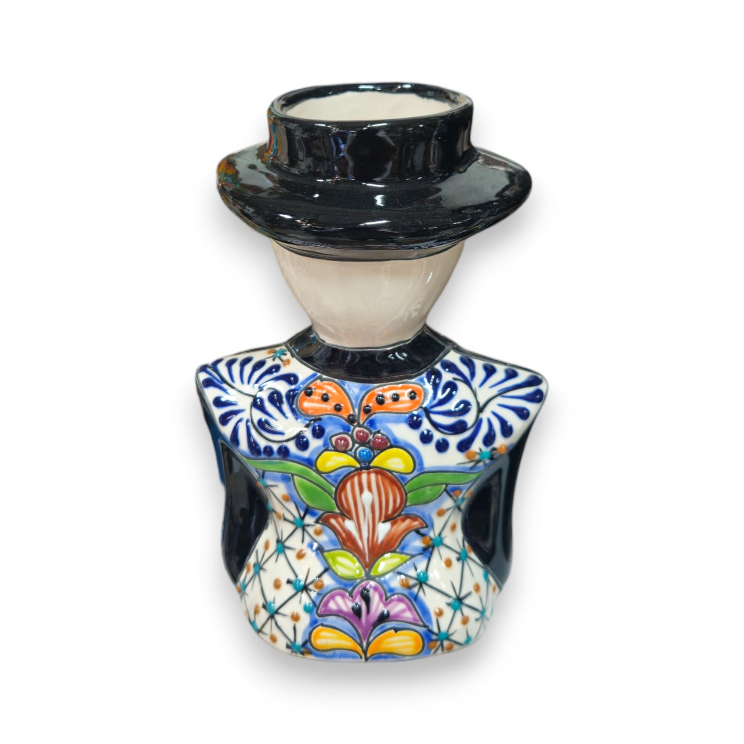 Talavera Skeleton Planter | Day of the Dead Ceramic Pot
