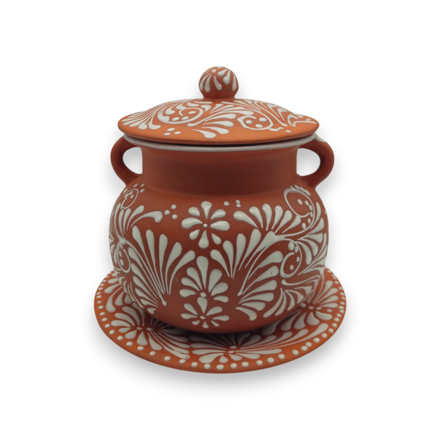 Talavera Frijolero Bean Pot with Lid | Mexican Clay Pot