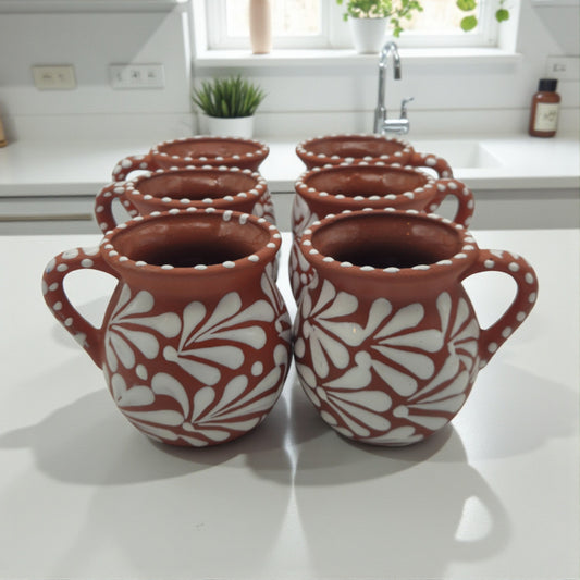 Set of 50 Talavera Jarritos | Handcrafted Mexican Clay Mugs