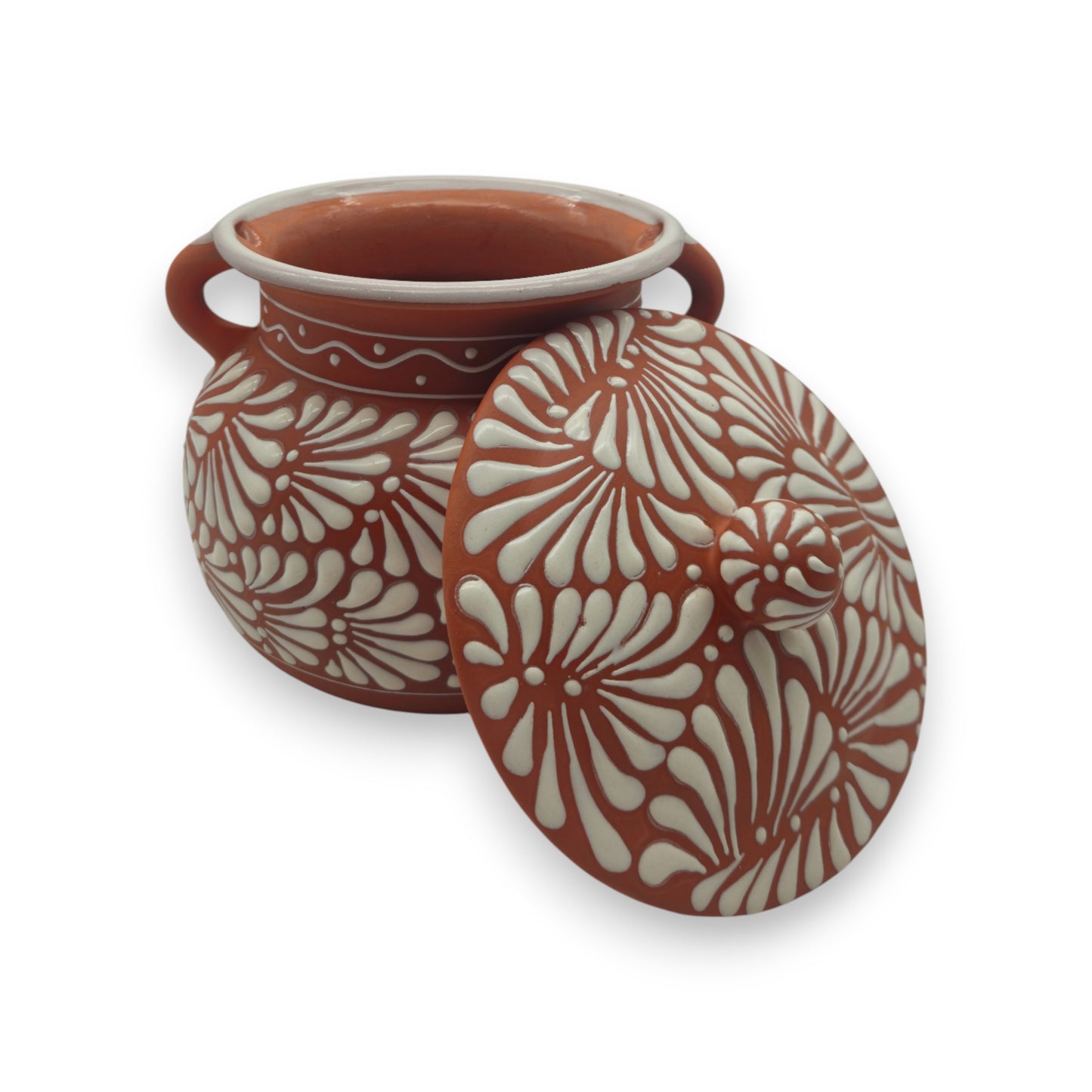 Talavera Frijolero Bean Pot with Lid | Mexican Clay Pot