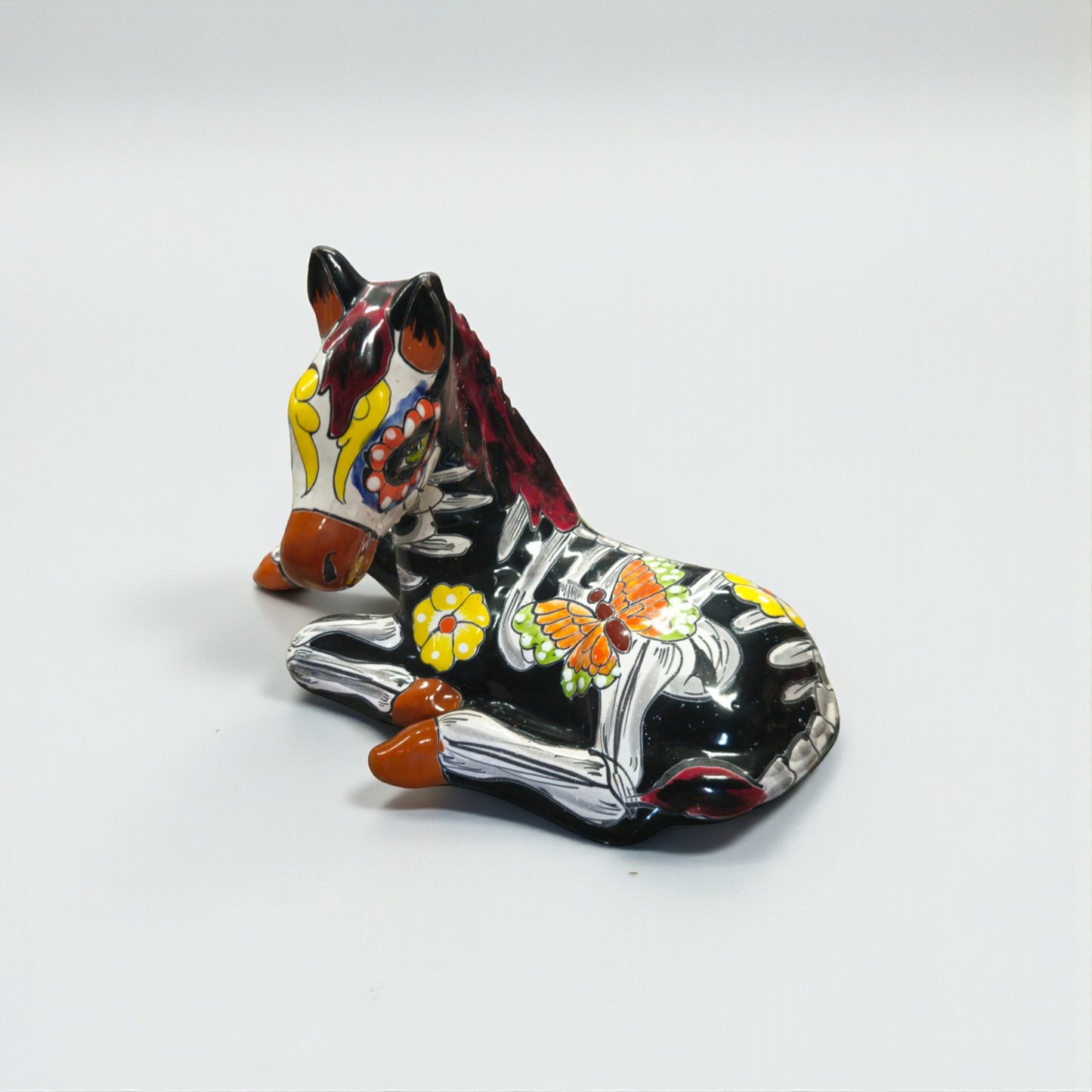 Day of the Dead Talavera Horse Planter | Hand-Painted Pottery
