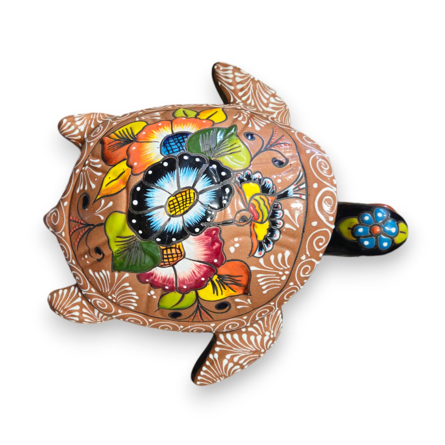 Colorful Talavera Sea Turtle | Handcrafted Mexican Art