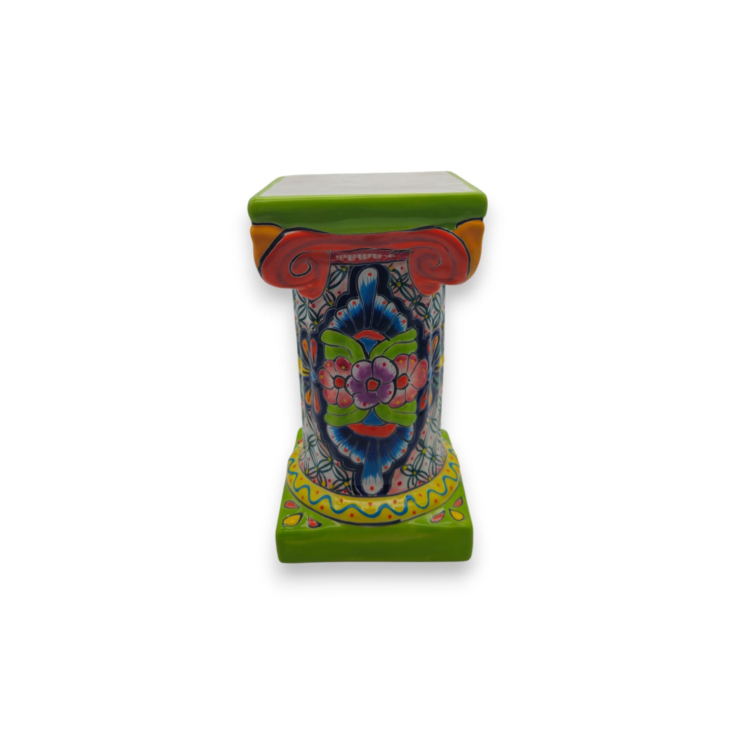 Colorful Talavera Bird Bath | Hand-Painted Ceramic Garden Art