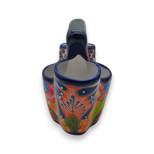 Talavera Utensil Holder | Colorful Handcrafted Mexican Organizer