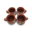 Terracotta Jarrito Mug | Handmade Mexican Relief Pottery Cup