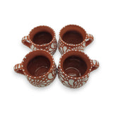 Terracotta Jarrito Mug | Handmade Mexican Relief Pottery Cup