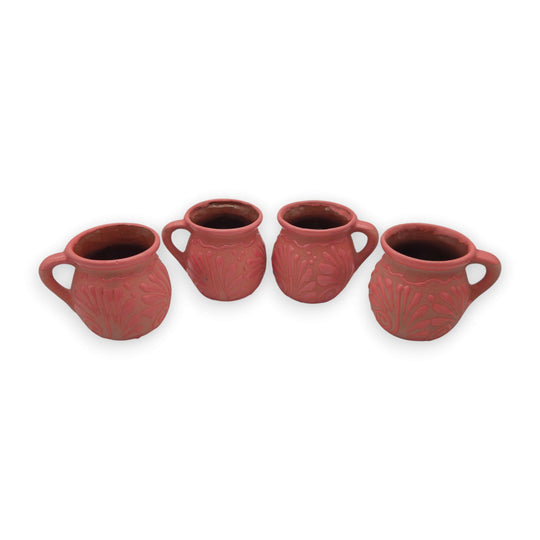 Pink Talavera Mug | Authentic Handmade Mexican Clay Jarrito set