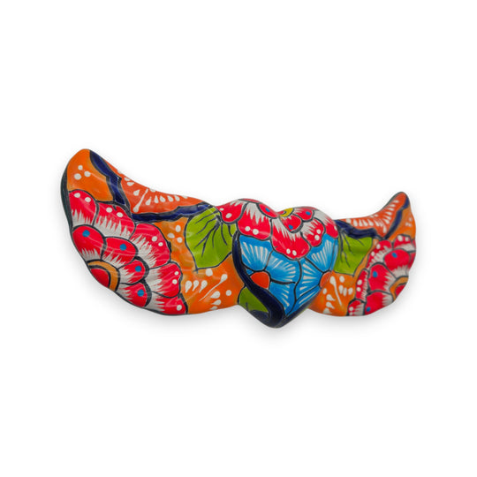 Talavera Winged Heart | Hand-Painted Mexican Ceramic Art