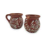Mexican Clay Jarrito Mug | Handmade Brown Pottery Cup