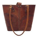 Cincelada Leather Tote | Hand Tooled Mexican Butterfly Bag