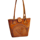 Cincelada Leather Tote | Hand Tooled Mexican Butterfly Bag