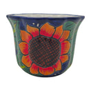Mexican Talavera Sunflower Pot | Handcrafted Ceramic Planter