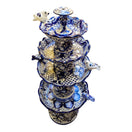 Blue & White Talavera Garden Fountain | Handcrafted 4-Foot Tiered Art