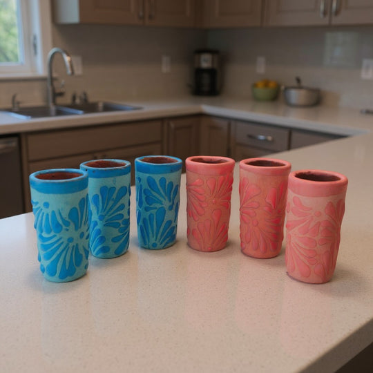 Pink Talavera Shot Glass | Handcrafted Ceramic Favor