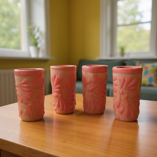 Pink Talavera Shot Glass | Handcrafted Ceramic Favor
