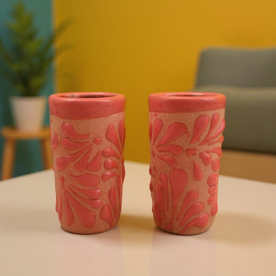 Pink Talavera Shot Glass | Handcrafted Ceramic Favor