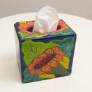 Talavera Sunflower Tissue Box | Hand-Painted Ceramic Décor