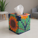 Talavera Sunflower Tissue Box | Hand-Painted Ceramic Décor