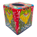 Talavera Tissue Holder | Multicolor Hand-Painted Accent