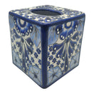 Blue & White Talavera Tissue Box | Handmade Mexican Accent