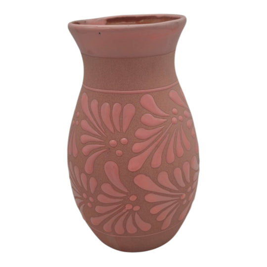 Pink Talavera Vase | Handcrafted Floral Pottery
