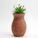 Pink Talavera Vase | Handcrafted Floral Pottery