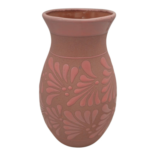 Pink Talavera Vase | Handcrafted Floral Pottery