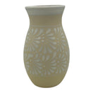 Cream & White Talavera Vase | Handcrafted Floral Pottery