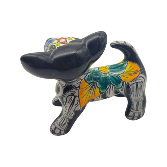 Mini Talavera Chihuahua | Colorful Day of the Dead Figurine