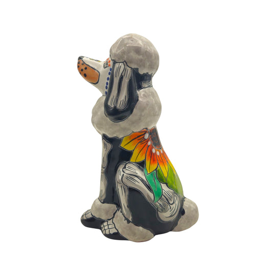 Talavera Poodle Statue | Day of the Dead Ceramic Art