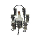 Mexican Tequila Decanter Set | Handcrafted Metal Holder