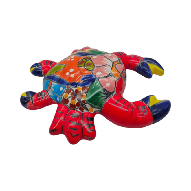 Talavera Crab Sculpture | Vibrant Handmade Mexican Art