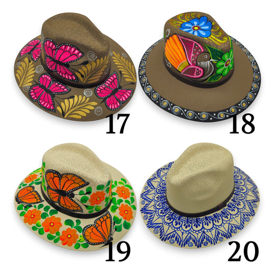 Hand Painted Mexican Hat | Colorful Artisanal Sombrero Designs