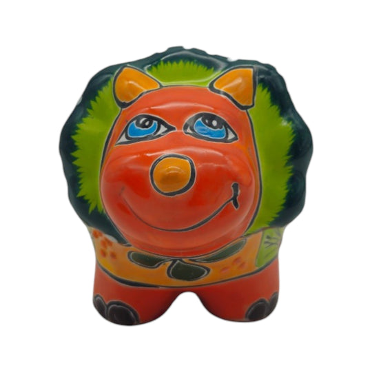 Talavera Triceratops Planter | Colorful Dinosaur Pot