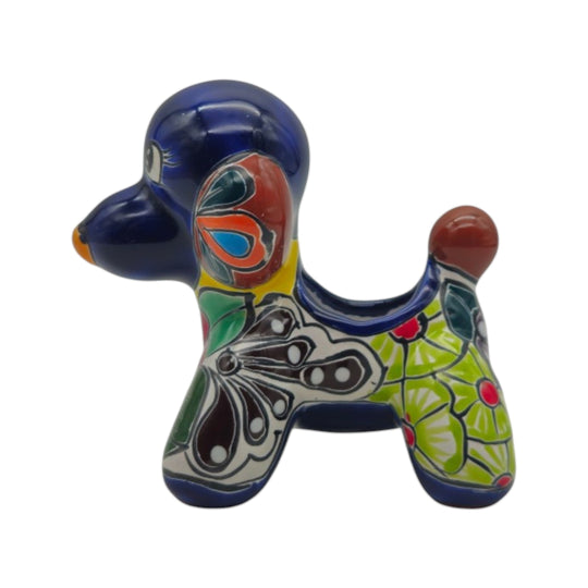 Talavera Poodle Planter | Colorful Dog Pottery