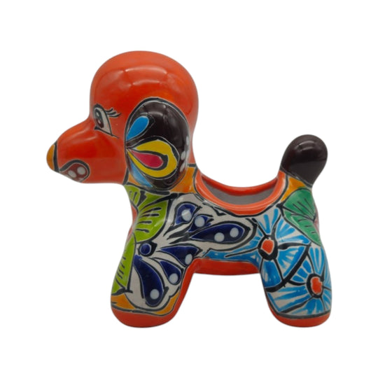 Talavera Poodle Planter | Colorful Dog Pottery
