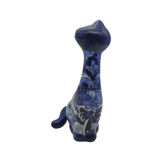 Talavera Cat Figurine | Multicolor Design