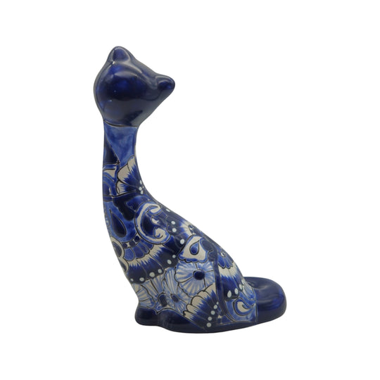 Talavera Cat Figurine | Multicolor Design