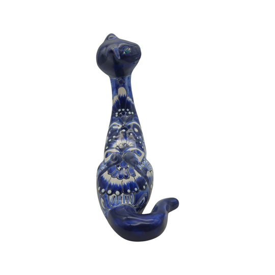 Talavera Cat Figurine | Multicolor Design
