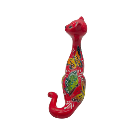 Talavera Cat Figurine | Multicolor Design