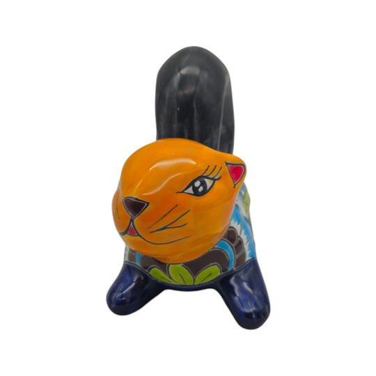 Talavera Squirrel Statue | Colorful Hand-Painted Mexican Figurine