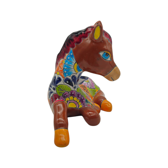 Talavera Horse Planter | Colorful Ceramic Decor