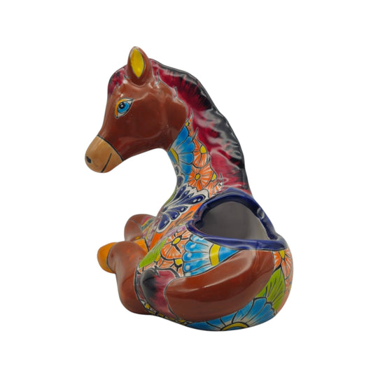 Talavera Horse Planter | Colorful Ceramic Decor