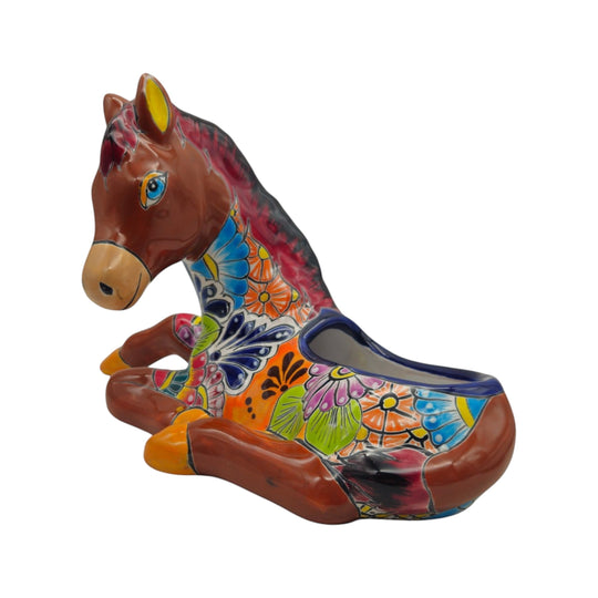 Talavera Horse Planter | Colorful Ceramic Decor