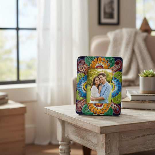 Talavera Picture Frame | Colorful Handmade Mexican Home Decor