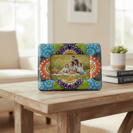 Talavera Picture Frame | Colorful Handmade Mexican Home Decor