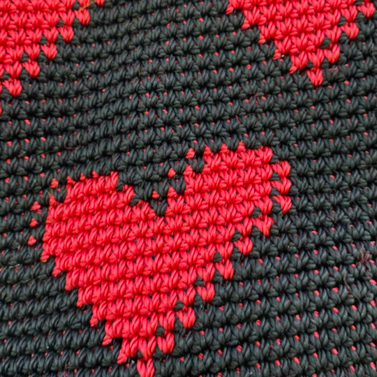 Catalina Hearts Crochet Cross-Body Bag One of a Kind - Mexico