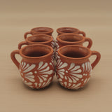 Mexican Clay Jarrito Mug | Handmade Brown Pottery Cup